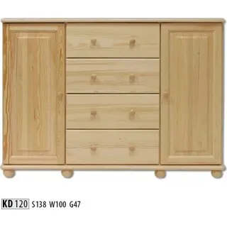 Massive Kommode Sideboard Schrank Möbel Kommoden Echtholz Schränke Neu Anrichte - Braun