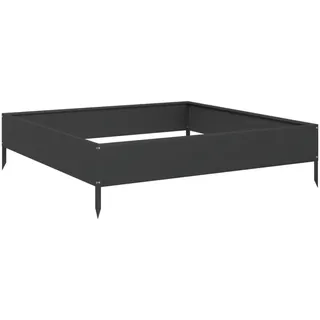 vidaXL Hochbeet Schwarz 100x100x26 cm Stahl - Schwarz