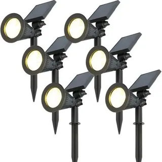 Solar Gartenbeleuchtung Bodenlampen mit Solarstrom - Solar Gartenbeleuchtung Solar Energie - Solar Gartenbeleuchtung Bodenbeleuchtung mit Solarzellen - Schwarz