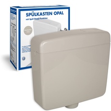 Bild Spülkasten Opal | Kunststoff Spül-Stopp-Funktion 6-9 Liter Tiefspülkasten WC, Toilette Manhattan