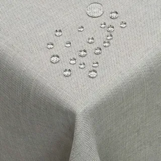 DecoHomeTextil Leinen Optik Tischdecke, Quadratisch 130 x 130 cm Hellgrau, wasserabweisend, fleckenabweisend, abwaschbar, Lotuseffekt, bügelfrei