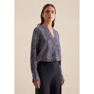 seidensticker Klassische Bluse »Schwarze Rose« Tunika Druck, blau