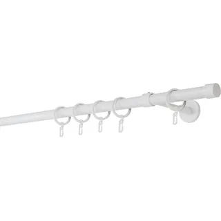 MYDECO Vorhangstange Cap 1-läufig Ø 20 mm 350 cm Weiß