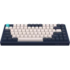 Dark Project RGB ANSI Englische Gaming Mechanische Tastatur, KD83A Elfenbein/Marineblau