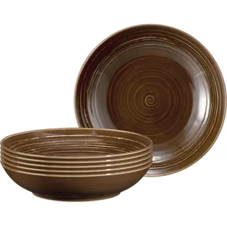 SELTMANN WEIDEN Suppenteller Terra ø 21,2 cm 6er Set braun