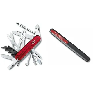 Victorinox Schweizer Taschenmesser Cyber Tool M & Dual-Messerschärfer Outdoor, Taschenmesser Schärfer, Schleifstein klein, schwarz