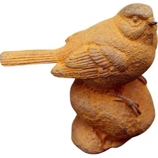Gartenfigur Vogel auf Stein II