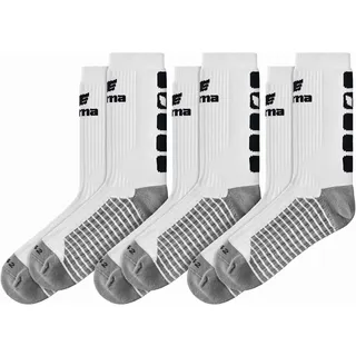 Erima Classic 5-C Socken 3 Paare Weiß/Schwarz 43-46