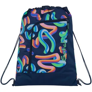 Satch Sportbeutel Turnbeutel für Mädchen und Jungen mit Reißverschlussfach, 12 Liter, Rucksack fixierbar