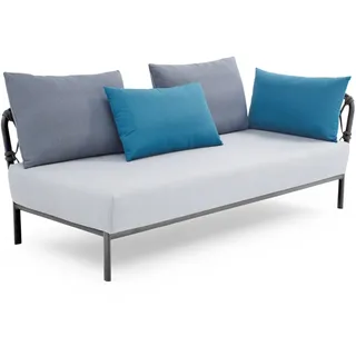 Loungesystem Caro Recamiere links - 305 - anthrazit standard 775 - terracotta red