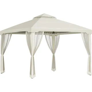 Outsunny Pavillon 2,94 x 2,65 m Grau/Weiß