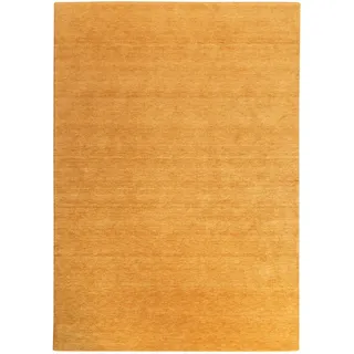 Steffensmeier Wollteppich Gold, Naturmaterialien, Rechteckig, 140x200 cm für Fußbodenheizung geeignet, Teppiche | Wolle, Größe: Kurzflor Teppich Wohnzimmer Handloom