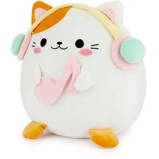 balvi Kissen Fluffy Kawaii Melody Weiß Farbe Katze mit weichen und schwammigen Kopfhörern Nylon