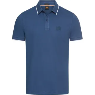 BOSS ORANGE Poloshirt »Passertip« mit BOSS Logo-Badge, blau