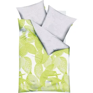 Must have Bettwäsche hellgrün-hellgrau Größe 135x200 cm (80x80 cm) - Grün