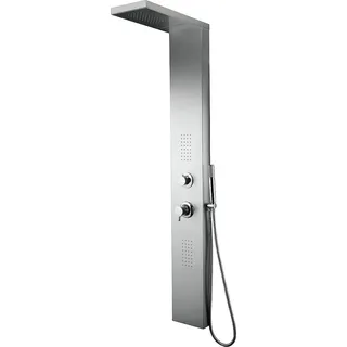 Evenes Duschpaneel Wand Brausepaneel Eske mit Mischer, Aluminium lackiert