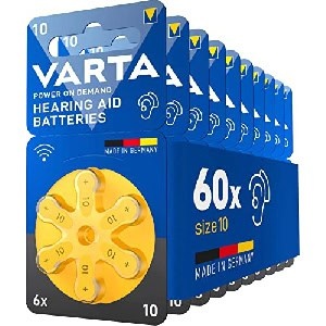 60 Stück VARTA Hörgerätebatterien (versch. Größen) um 14,36 € statt 19,88 €