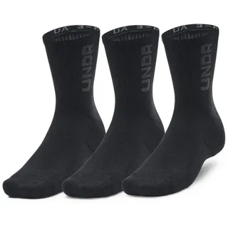 Under Armour 3er Pack Mid-Crew Socken Schwarz/Weiß 47-50
