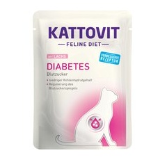 24x85g Somon Diabetes/Gewicht Pliculețe Kattovit Hrană umedă pisici