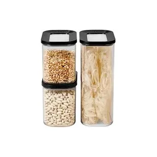 MEPAL Vorratsdosen-Set Modula schwarz 1,0/1,5/2,0 l, 1 Set