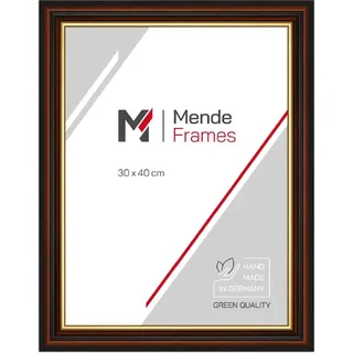 MendeFrames H015 Holzrahmen mit Goldkante, braun, 42x59,4 cm, mit Acrylglas - Braun