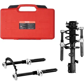 Vevor Federspanner Satz 280 mm Max. Kompressionshub Universal Federbein Werkzeug 1200kg Tragfähigkeit federbeinspanner 220–310mm KFZ Auto Profi Feder Spanner Stoßdämpfer Werkzeug