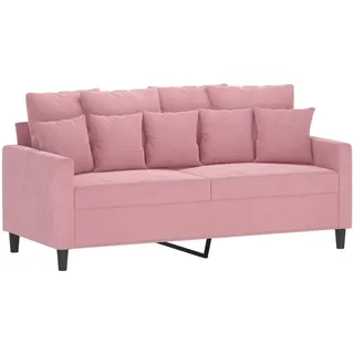 vidaXL 2-Sitzer-Sofa Rosa 140 cm Samt