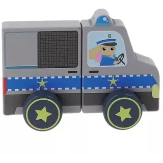 Trefl: Tiny Tails Magnetisches Holz-Polizeiauto