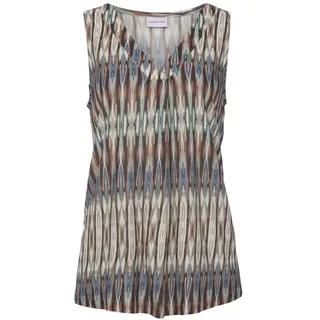 VIVANCE Trägertop mit Ethnoprint, lockeres Jerseytop mit V-Ausschnitt, bunt