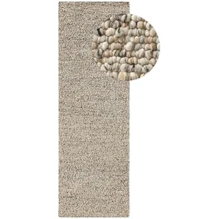benuta pure Wollteppich-Läufer, Mehrfarbig, Textil, Rechteckig, 80x250 cm, Oeko-Tex® Standard 100, pflegeleicht, Teppiche , Böden, Teppiche, Teppichläufer,