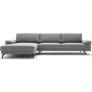 Creation BY ROLF BENZ Ecksofa "CR.450 elegantes Designsofa mit hohem Sitzkomfort", lichtgrau, schwarzgrau