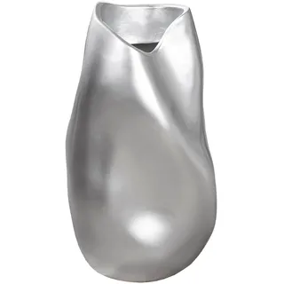 Gilde "Bodenvase organisch Jolie silberfarben H. 50,5 cm", silberfarben,