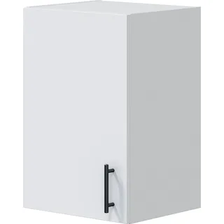 Hängeschrank 1 TÃ1/4r Este, Wandregal, Multifunktionshilfe-Schrank, 40x34 h59 cm, Weiß - Weiß
