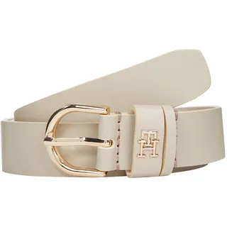 Tommy Hilfiger Damen Gürtel Essential Effortless 2,5 cm Ledergürtel, Beige (Sugarcane), 130 cm