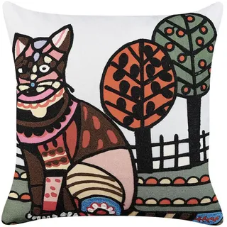 Beliani Dekokissen Bunt 50/50 cm Mehsana , Textil , 50x50 cm , Heimtextilien, Wohntextilien, Kissen, Zierkissen