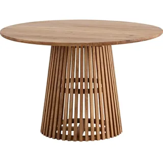 FineBuy Esszimmertisch FineBuy Esstisch 120 cm Akazie Massivholz Küchentisch Rund Klein