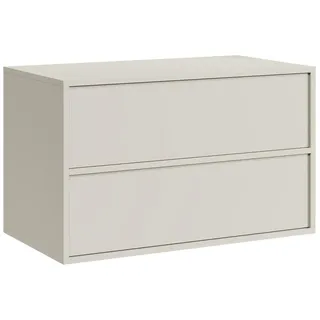 Badplaats Waschbeckenunterschrank Mali 2 Schubladen 80 x 54 x 46 cm Beige