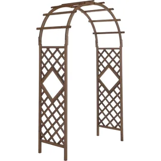 MCW Rosenbogen Q20 Rankgitter Holz 210x126x60cm Dunkelbraun