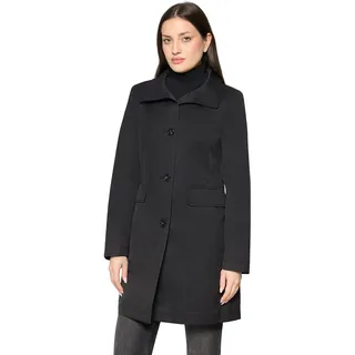 Outdoorjacke GIL BRET, Damen, Gr. 42, jet schwarz, Web, Obermaterial: 58% Baumwolle, 42% Polyester, unifarben, regular fit normal, gerader Abschluss, Jacken Outdoorjacke, mit Stehkragen