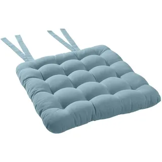 Butlers Stuhlkissen Solid 35x37 cm , Blau , Textil , 37x35 cm , Heimtextilien, Wohntextilien, Sitzkissen