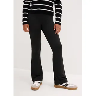 bonprix Thermohose »Ausgestellte Jerseyhose mit angerauter Innenseite« Ausgestellte Jerseyhose mit angerauter Innenseite, schwarz