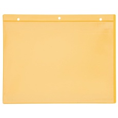 Kennzeichnungstaschen selbstklebend, A5 quer, gelb,Öffnung: Schmalseite, 2 Streifen Selbstklebeband, 25 Stück