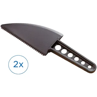 Tortenmesser RUCO, schwarz, Kunststoff, Kochmesser, Tortenmesser, Antikratz-Tortenmesser/Tortenheber, 2er Set