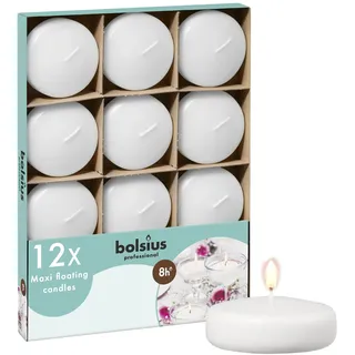 Bolsius Maxi Schwimmkerzen 12 St. weiß
