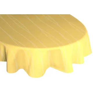 Wirth Tischdecke LANGWASSER oval 130 x 190 cm Gelb
