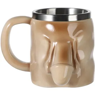 XGOPTS Lustige Tasse Witzige Penis Tasse Keramik Kaffeetassen mit Griff, Künstlerische Tasse Einzigartiger Espressobecher mit Body-Art Design 3D Kaffeebecher als Geschenk Halloween Weihnachten