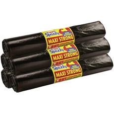 Domopak Spazzy Säcke Maxi Strong – 150 l – Schwarz – 5 Packungen mit 10 Stück