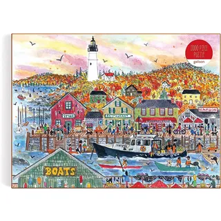 Abrams & Chronicle Books Galison 9780735374928 Michael Storrings Autumn by The Sea Jigsaw Puzzle, Multicoloured, 1000 Pieces