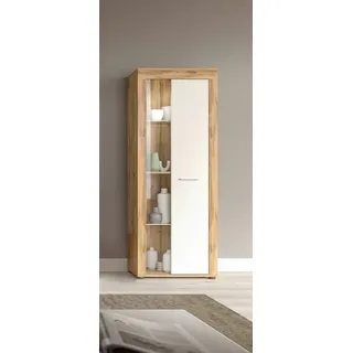 INOSIGN Vitrine »Aosta, Höhe 159 cm, in verschiedenen Farbausführungen« 1 Tür, 3 Einlegeböden, 4 Fächer, Wohnzimmer, Standvitrine, Glasvitrine, weiß