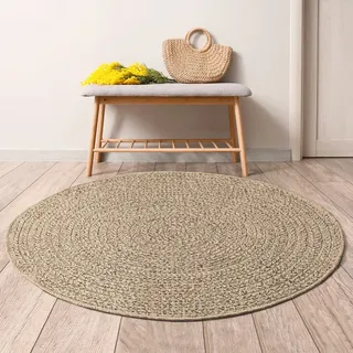 The Living Store Teppich 160 cm Jute-Optik Innen und Außen - Braun